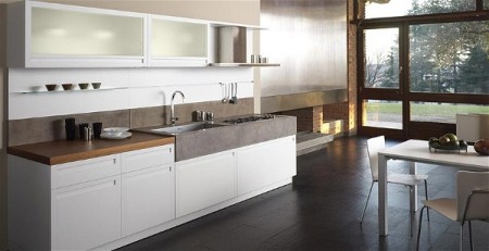 De showroomkeuken Snaidero Terra Bianco van de Snaidero Concept Store.